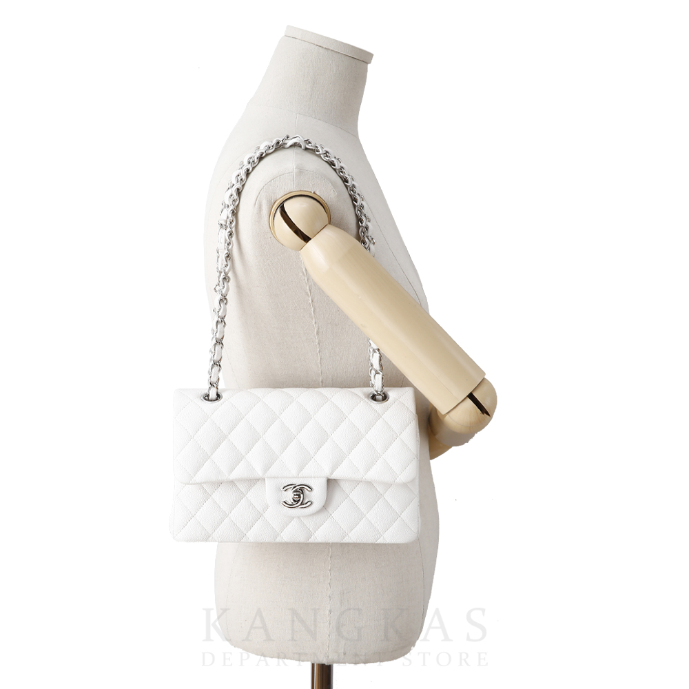 CHANEL(USED)샤넬 클래식 캐비어 스몰 화이트