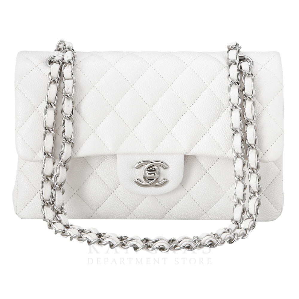 CHANEL(USED)샤넬 클래식 캐비어 스몰 화이트