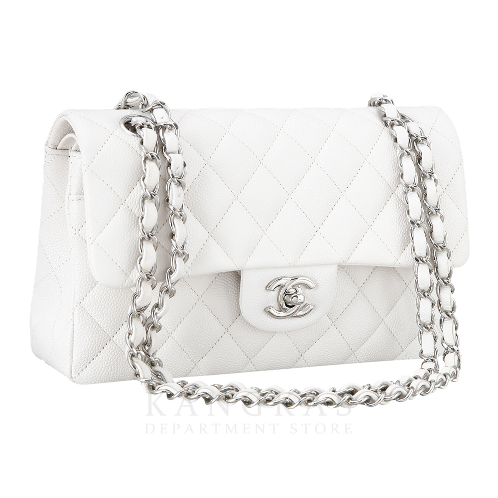 CHANEL(USED)샤넬 클래식 캐비어 스몰 화이트