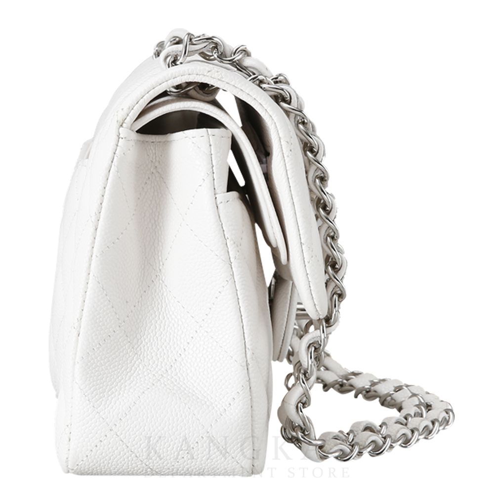 CHANEL(USED)샤넬 클래식 캐비어 스몰 화이트