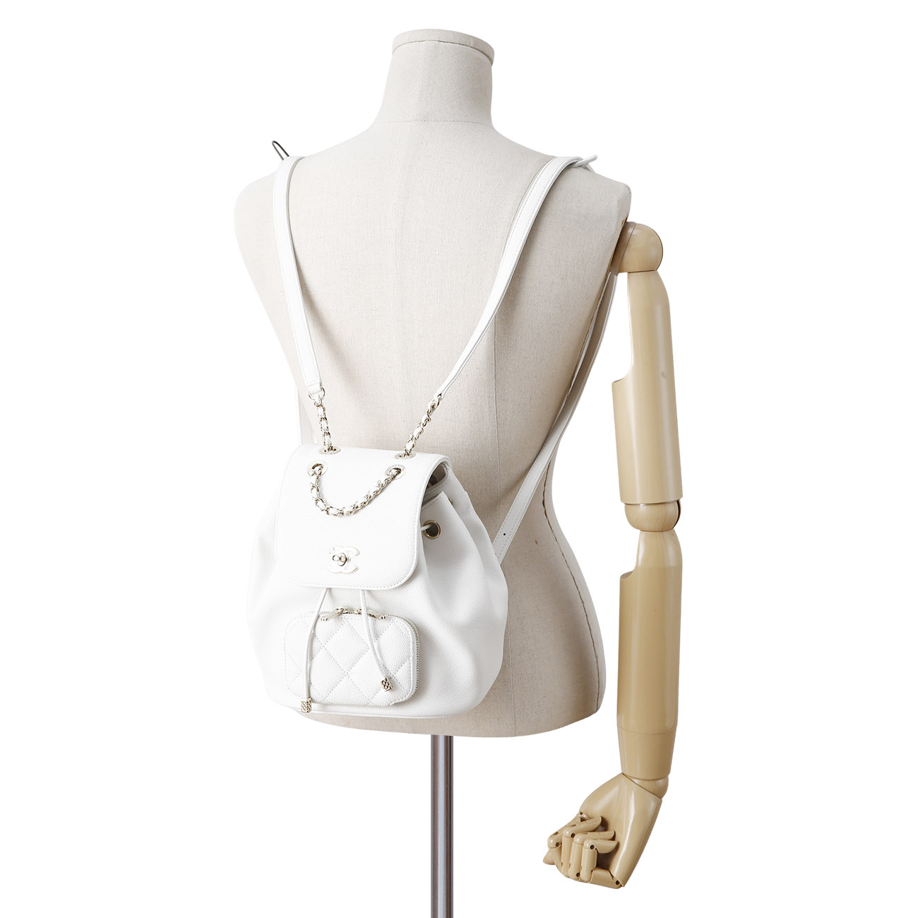 CHANEL(USED)샤넬 클래식 AS3530 비니지스 어피니티 미니 백팩 화이트