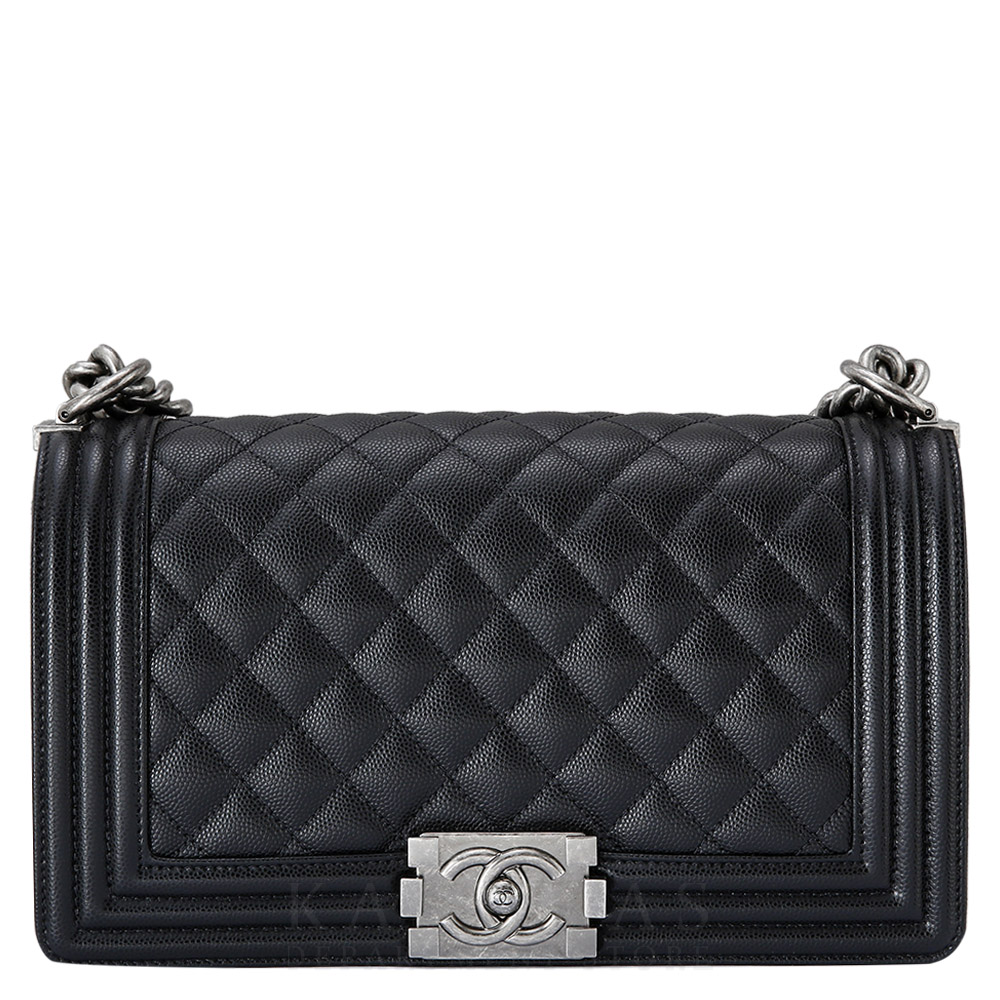 CHANEL(USED)샤넬 보이샤넬 캐비어 미듐