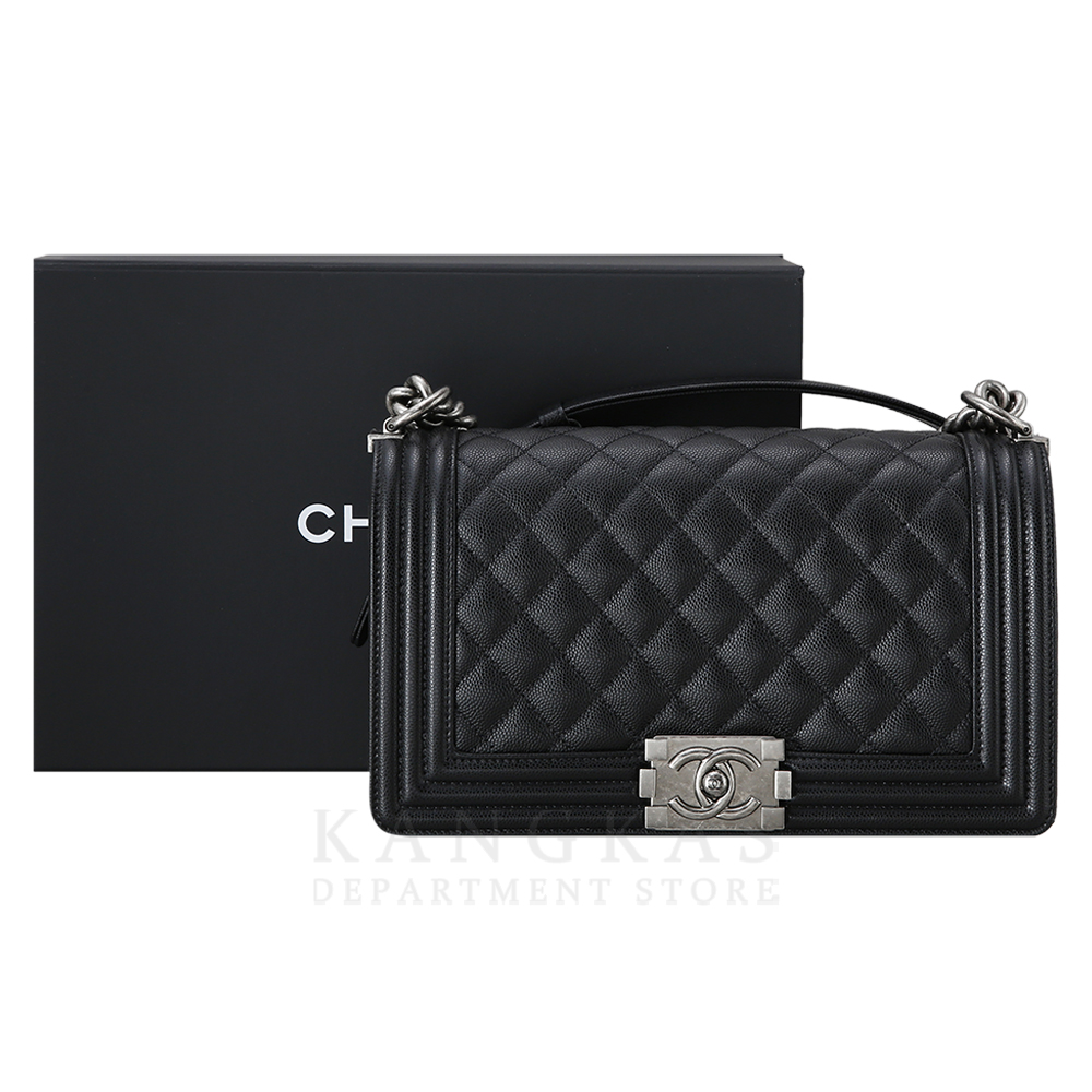 CHANEL(USED)샤넬 보이샤넬 캐비어 미듐