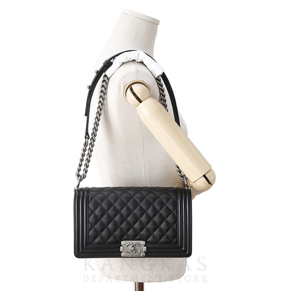 CHANEL(USED)샤넬 보이샤넬 캐비어 미듐