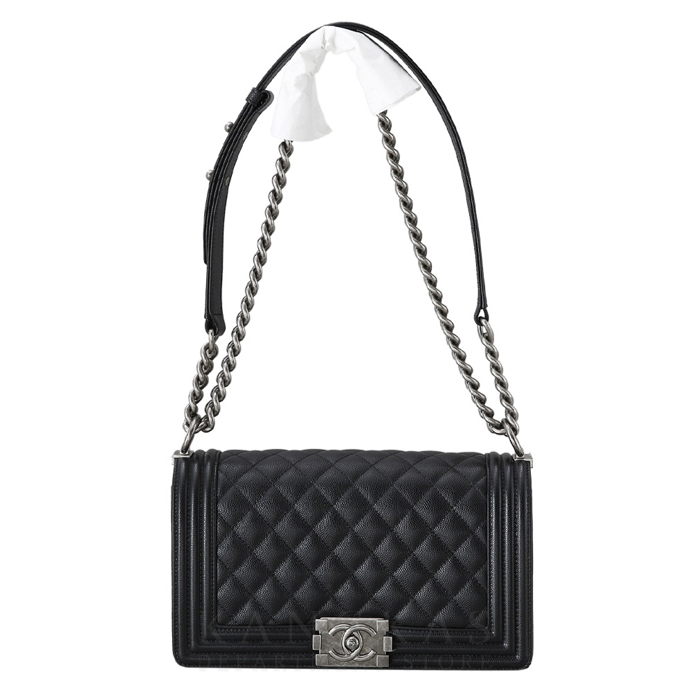 CHANEL(USED)샤넬 보이샤넬 캐비어 미듐
