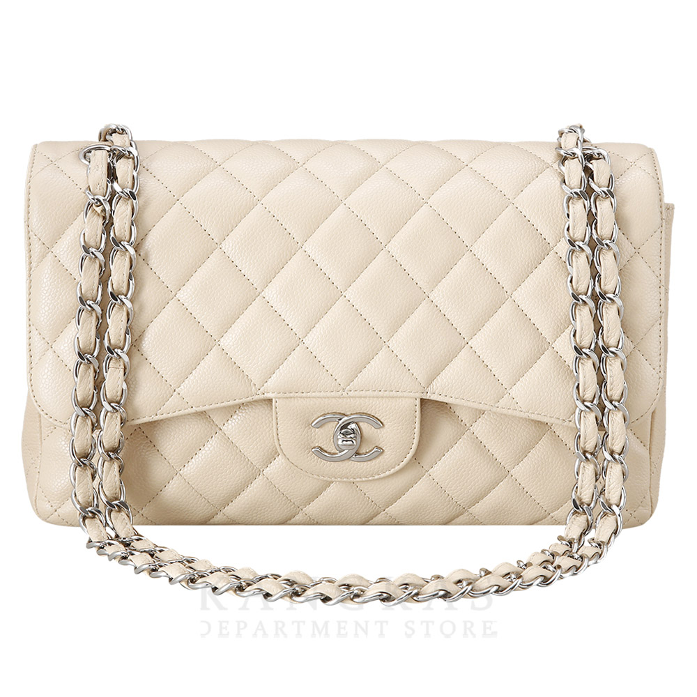 CHANEL(USED)샤넬 베이지 클래식 라지 플랩백