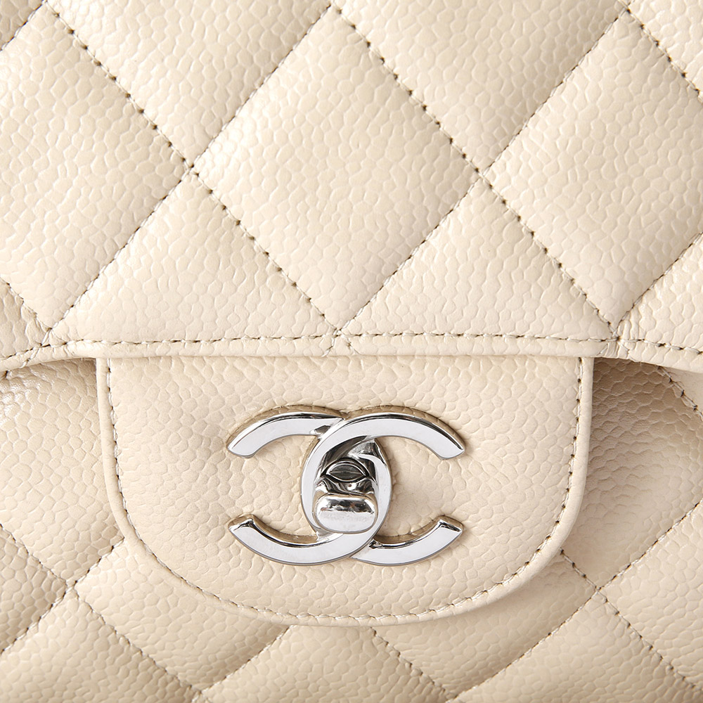 CHANEL(USED)샤넬 베이지 클래식 라지 플랩백
