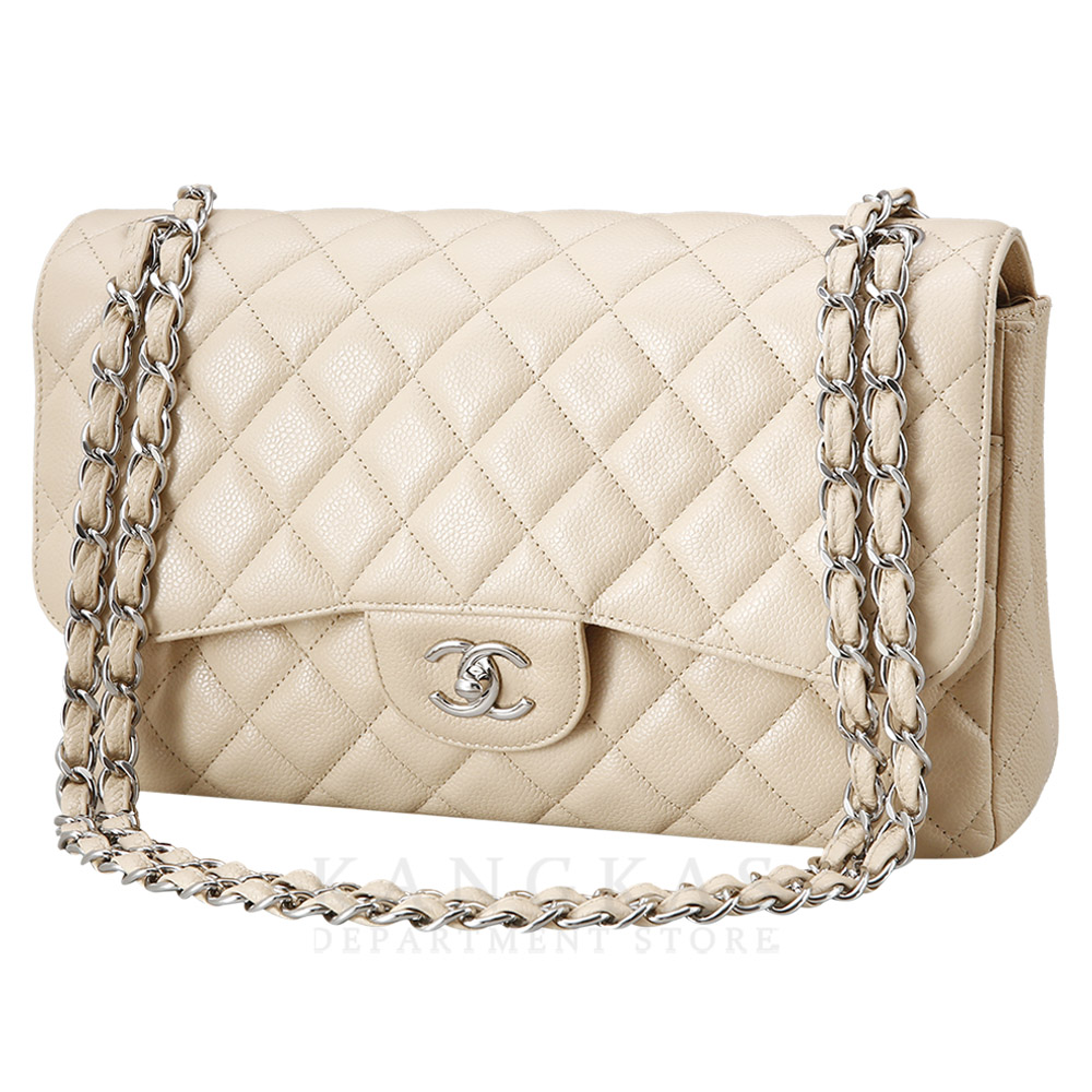 CHANEL(USED)샤넬 베이지 클래식 라지 플랩백