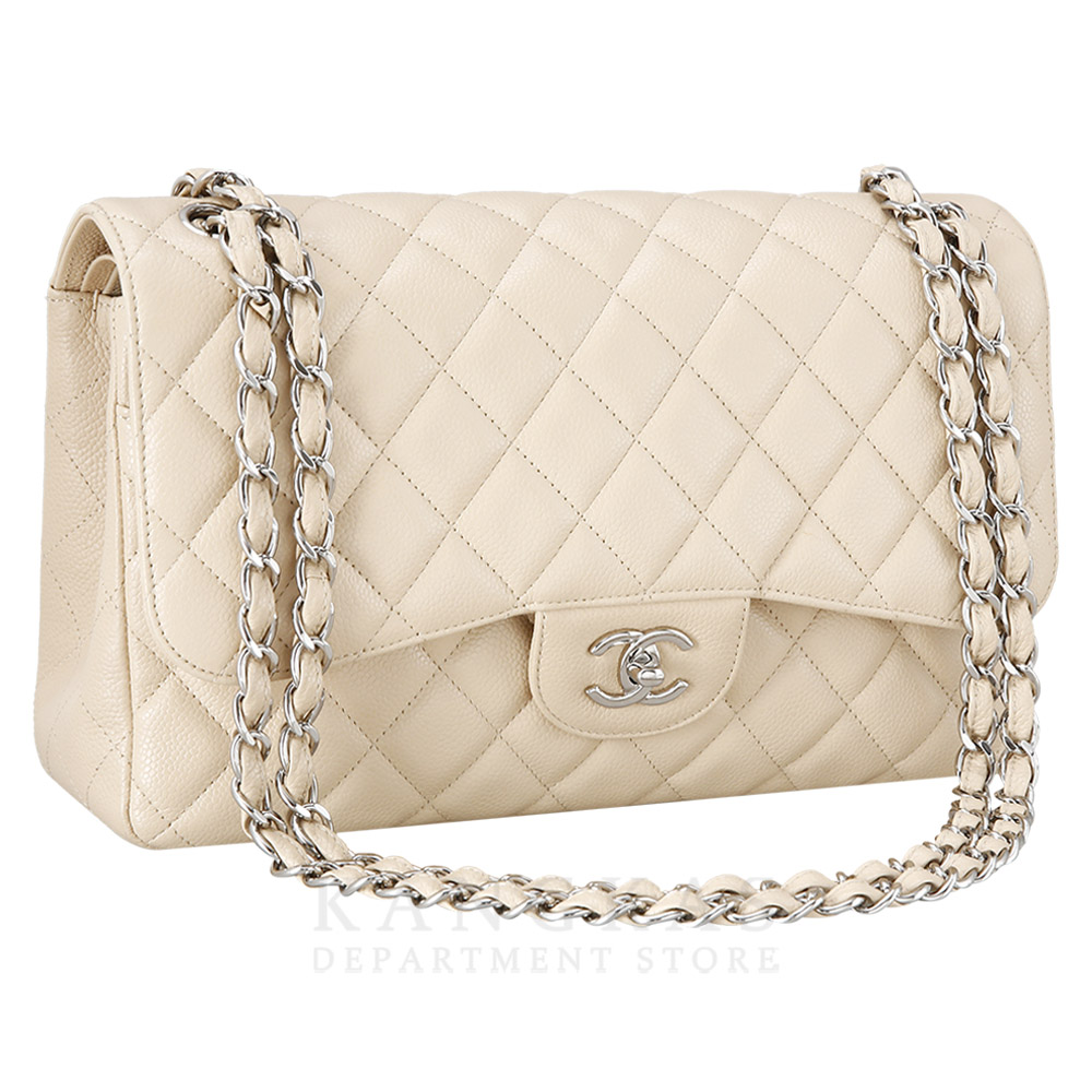 CHANEL(USED)샤넬 베이지 클래식 라지 플랩백