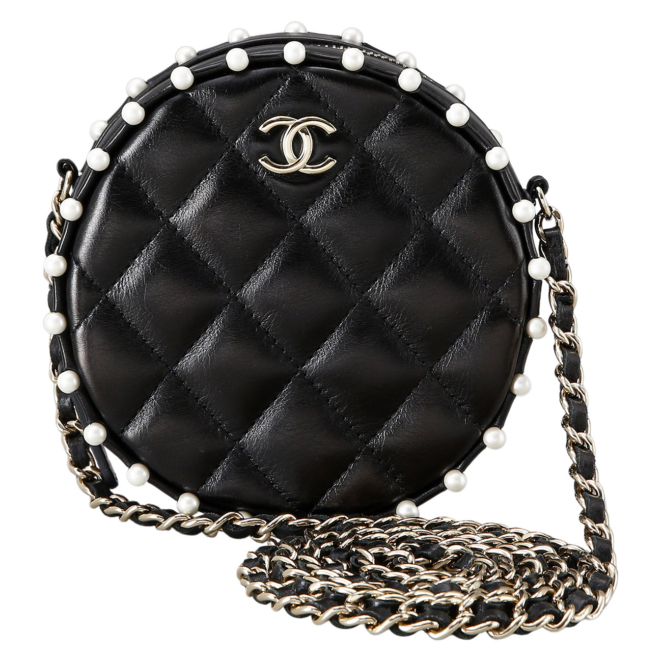 CHANEL(USED)샤넬 램스킨 라운드백