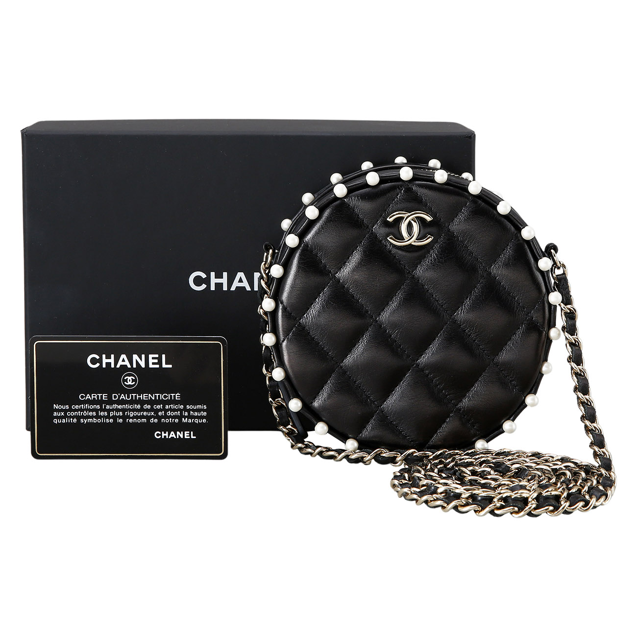 CHANEL(USED)샤넬 램스킨 라운드백
