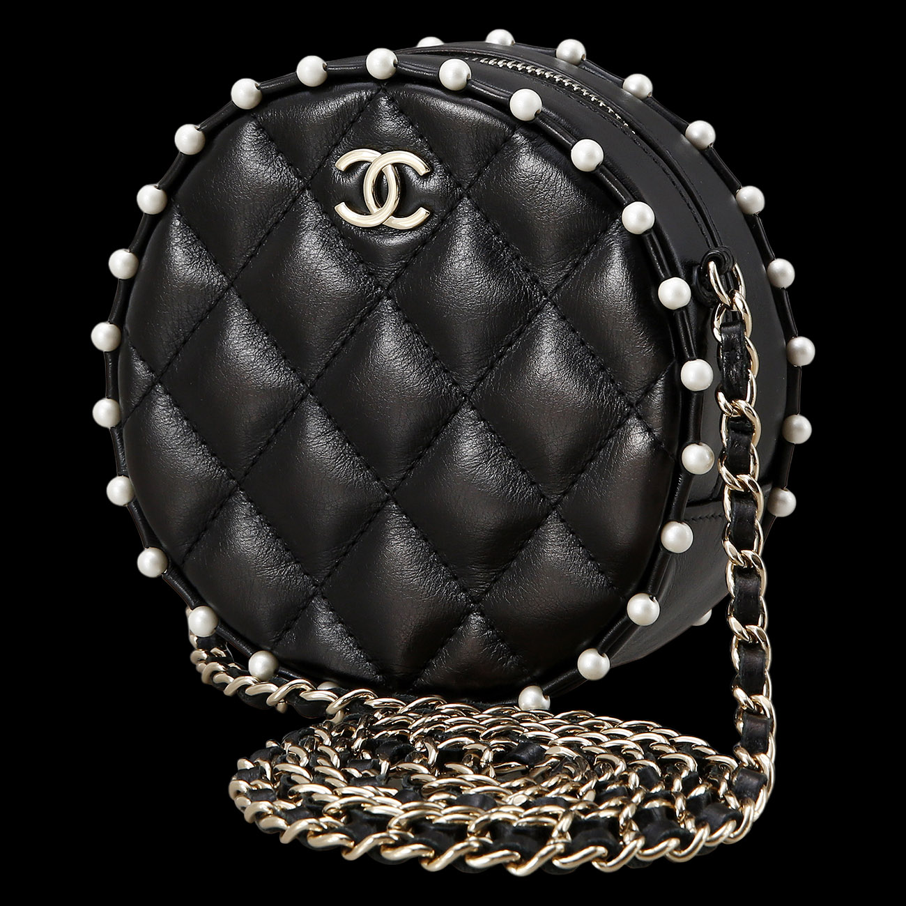 CHANEL(USED)샤넬 램스킨 라운드백