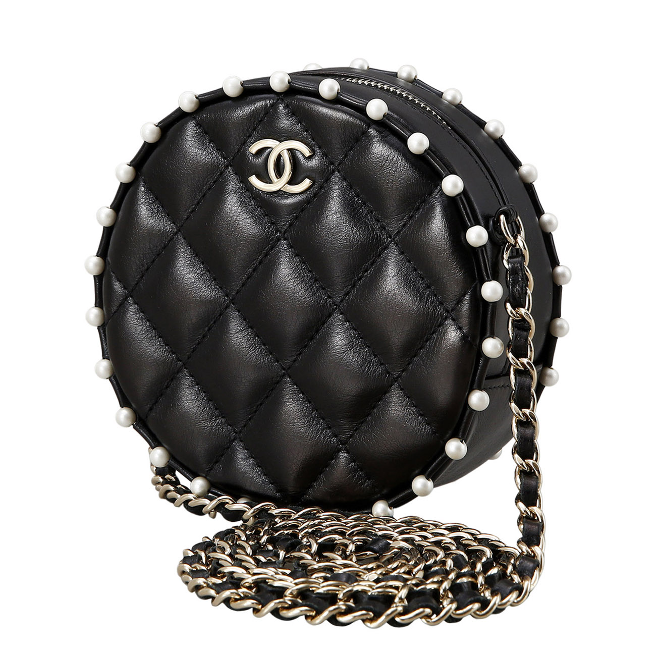 CHANEL(USED)샤넬 램스킨 라운드백