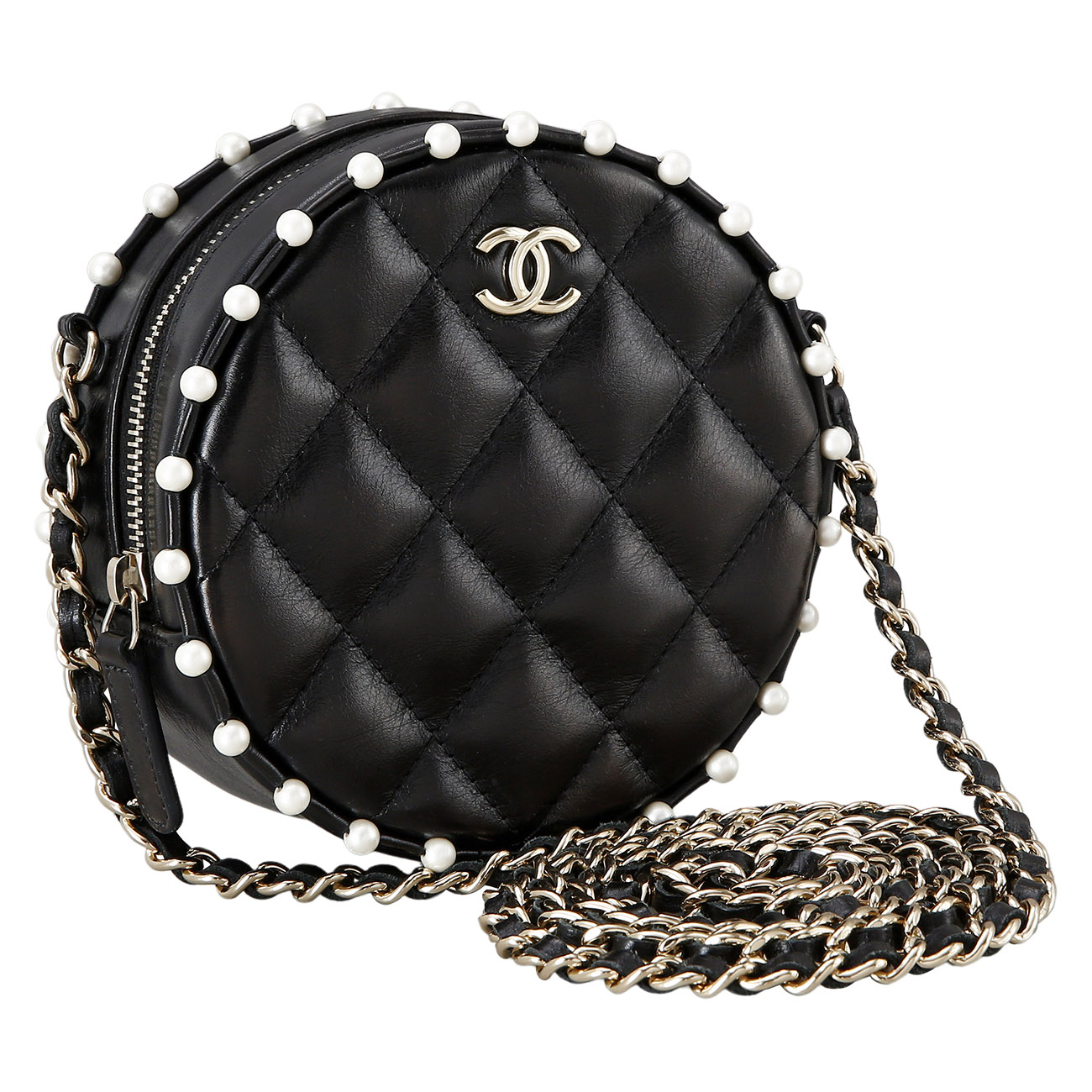 CHANEL(USED)샤넬 램스킨 라운드백