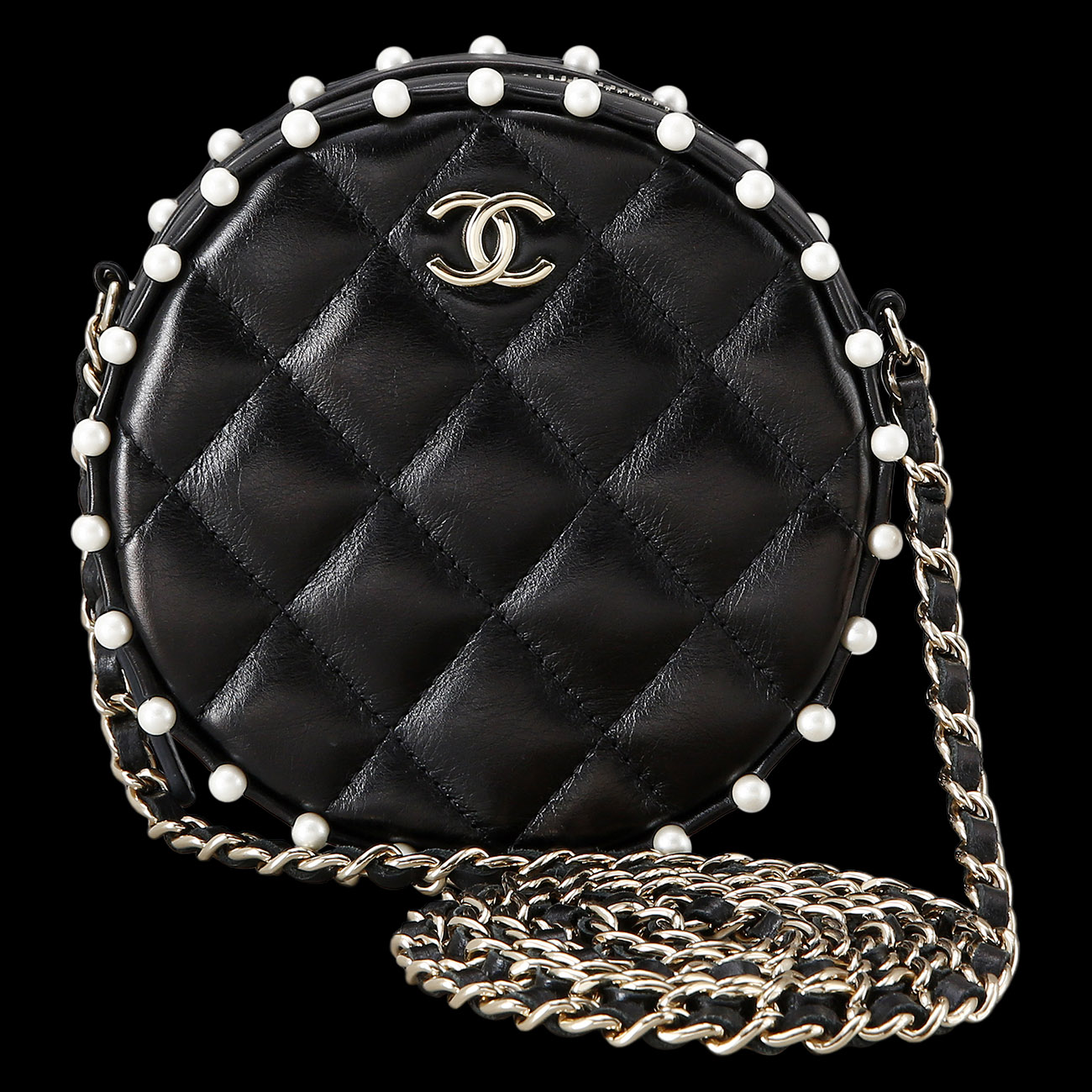 CHANEL(USED)샤넬 램스킨 라운드백