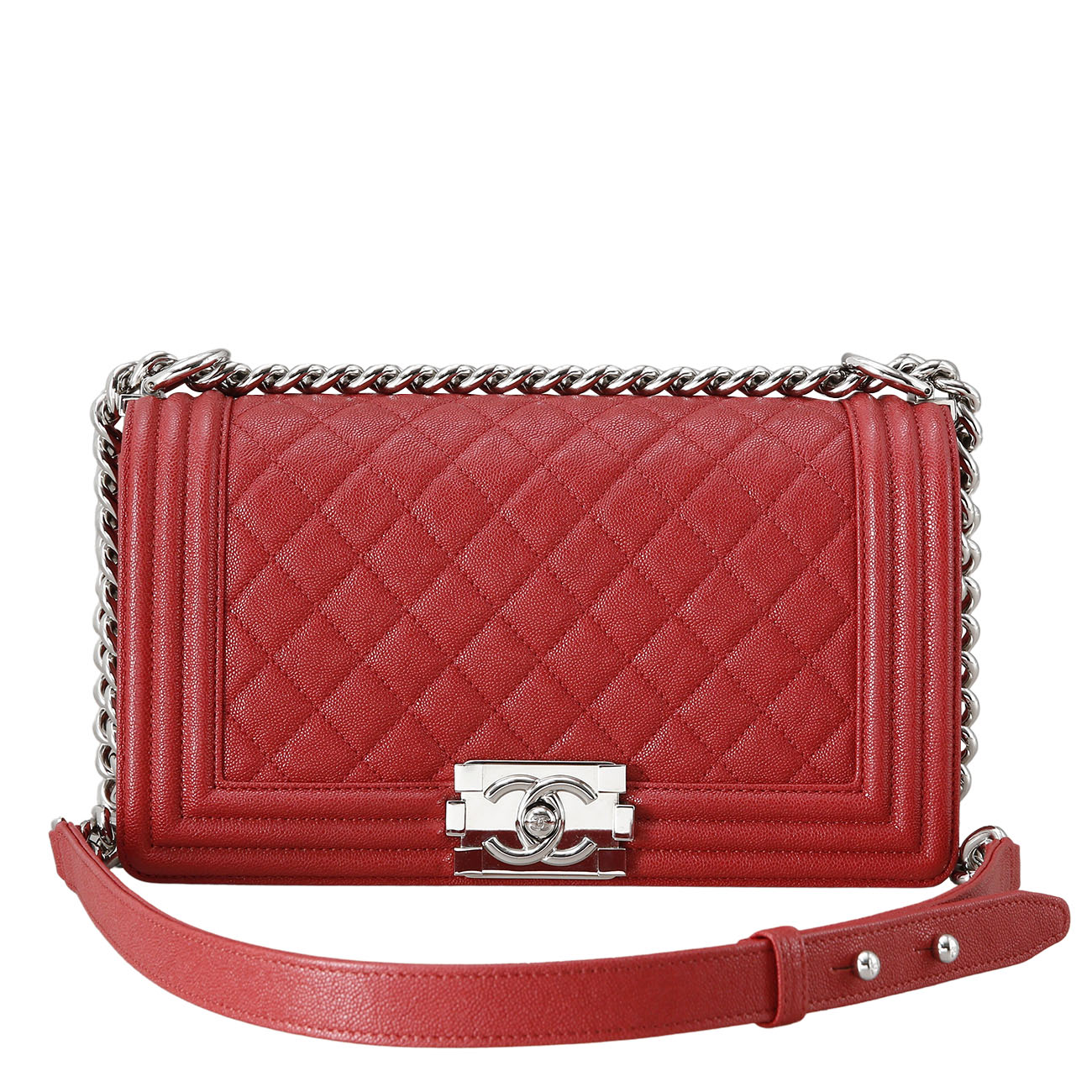 CHANEL(USED)샤넬 보이샤넬 캐비어 미듐