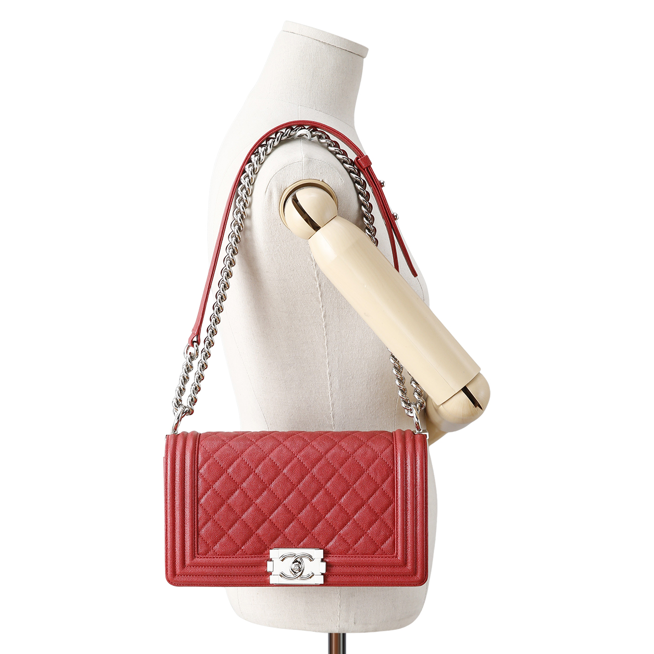 CHANEL(USED)샤넬 보이샤넬 캐비어 미듐