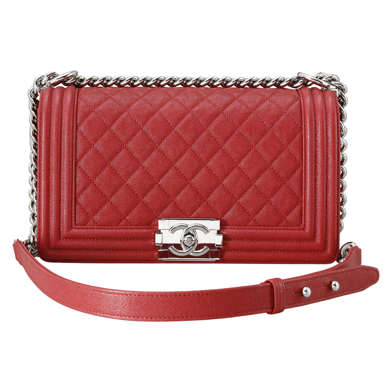 CHANEL(USED)샤넬 보이샤넬 캐비어 미듐