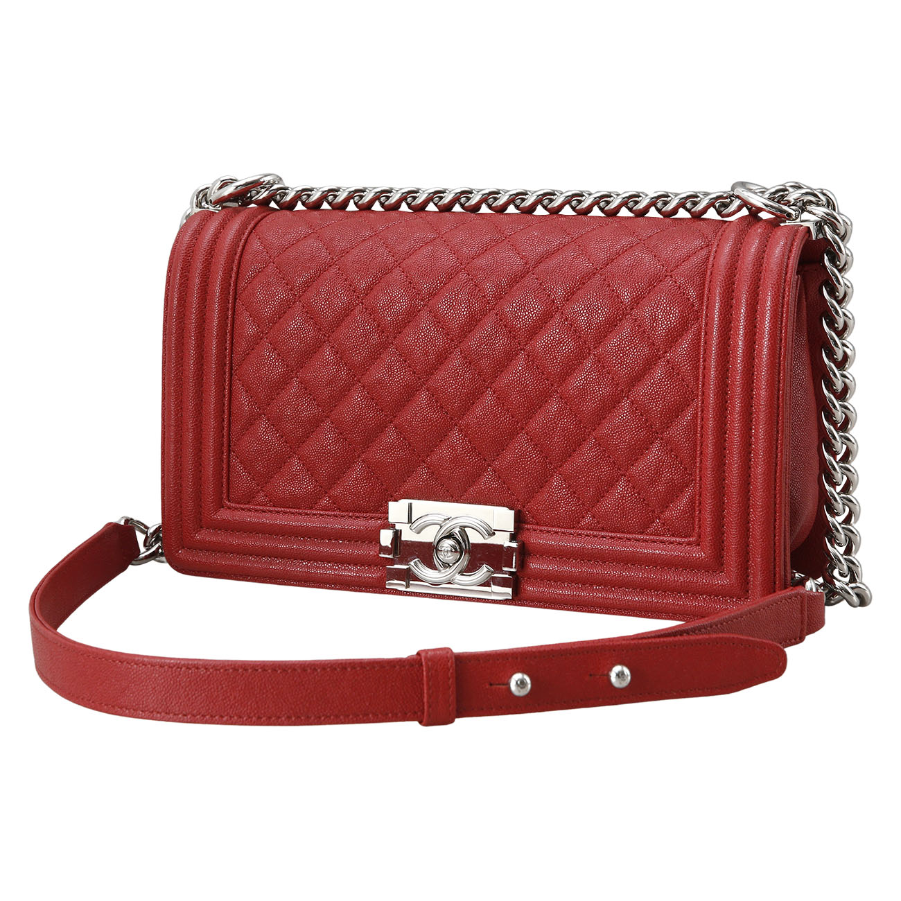CHANEL(USED)샤넬 보이샤넬 캐비어 미듐