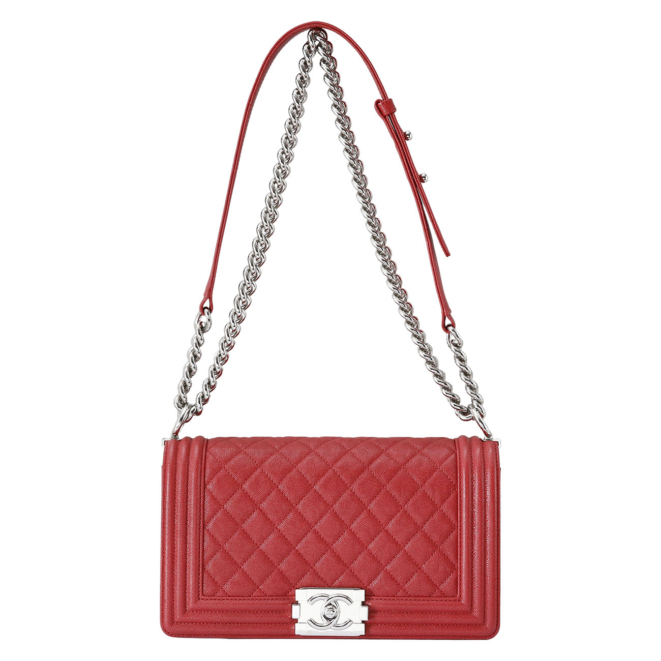 CHANEL(USED)샤넬 보이샤넬 캐비어 미듐