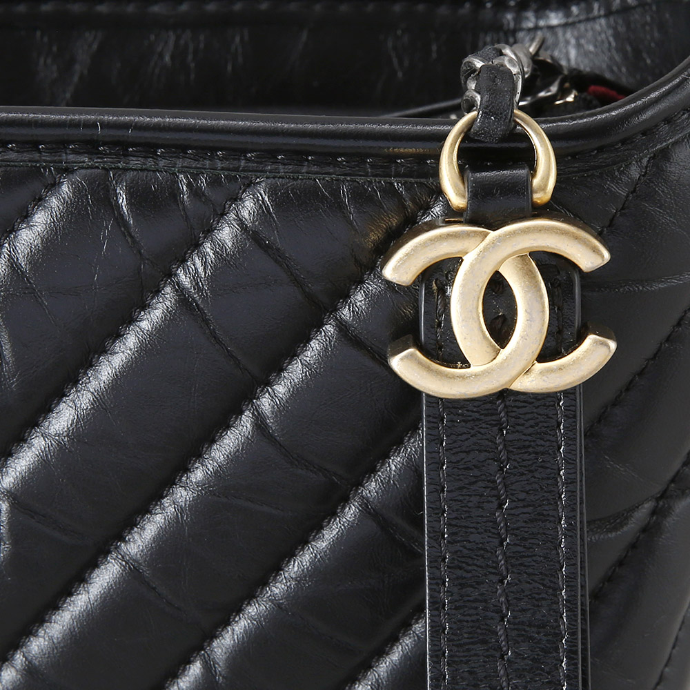 CHANEL(USED)샤넬 가브리엘 호보 쉐브론 스몰 블랙