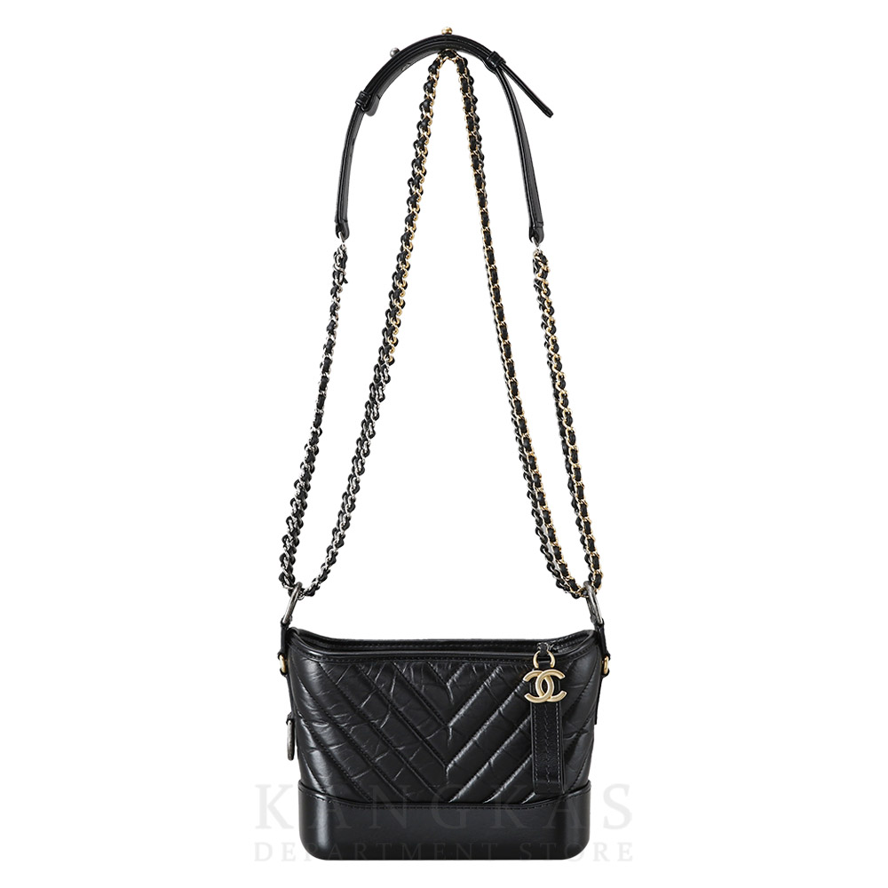 CHANEL(USED)샤넬 가브리엘 호보 쉐브론 스몰 블랙