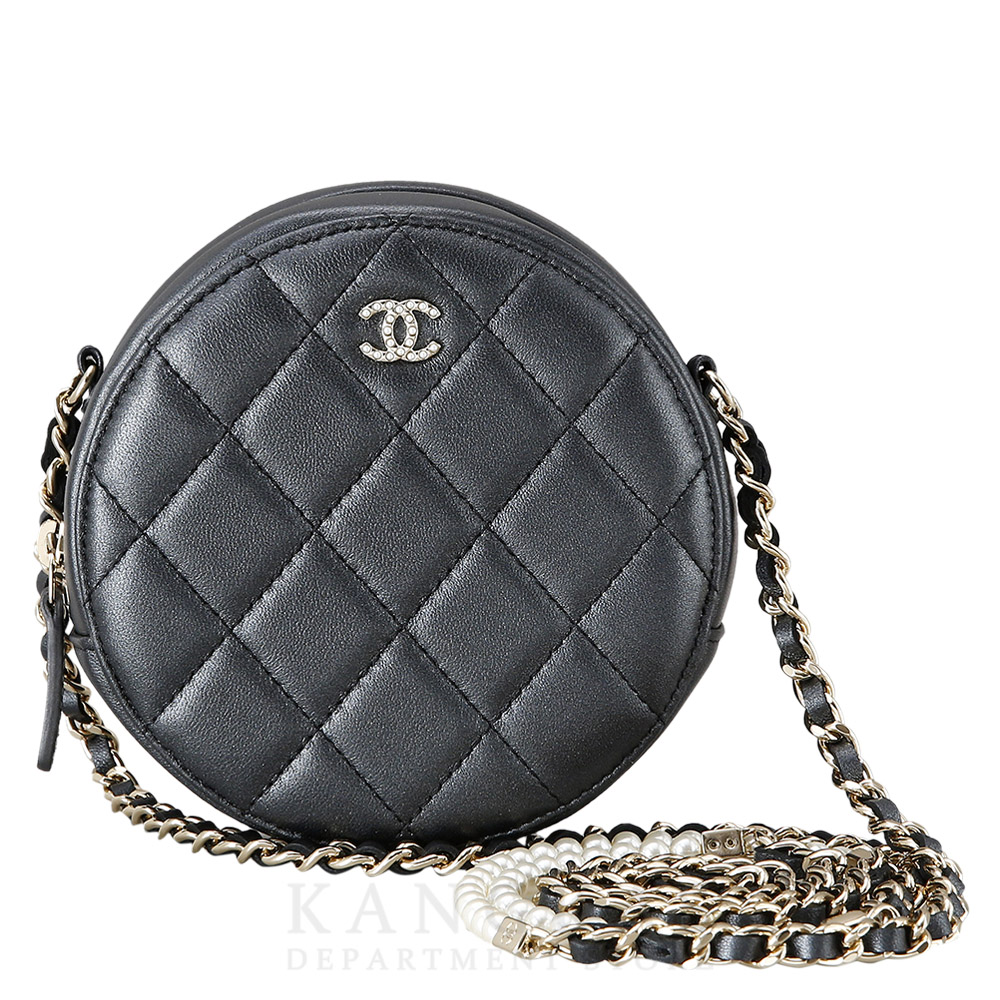 CHANEL(USED)샤넬 시즌 진주 스트랩 라운드 백