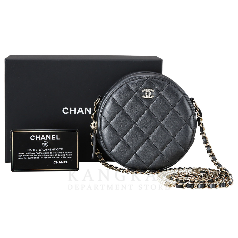 CHANEL(USED)샤넬 시즌 진주 스트랩 라운드 백