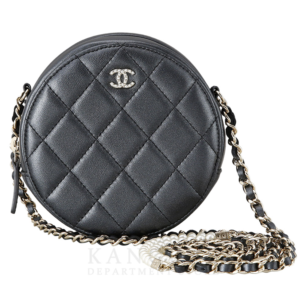 CHANEL(USED)샤넬 시즌 진주 스트랩 라운드 백