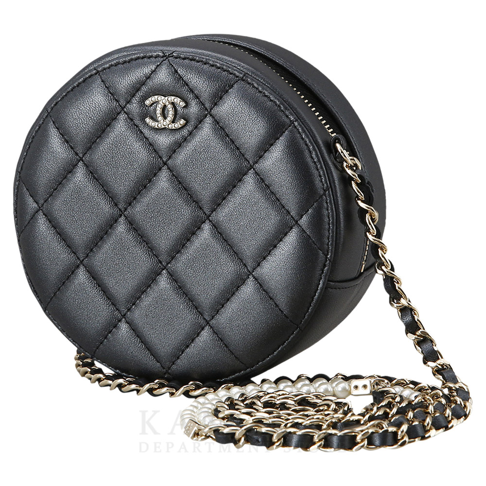 CHANEL(USED)샤넬 시즌 진주 스트랩 라운드 백