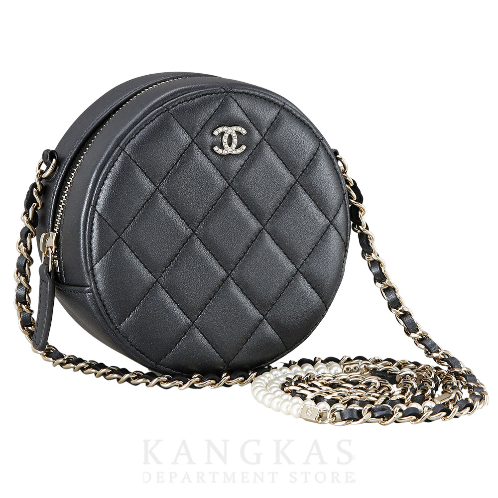 CHANEL(USED)샤넬 시즌 진주 스트랩 라운드 백