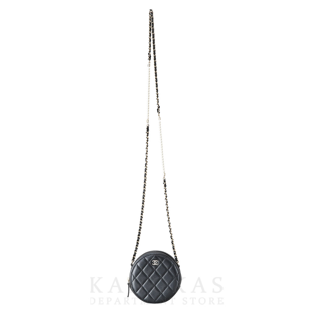 CHANEL(USED)샤넬 시즌 진주 스트랩 라운드 백