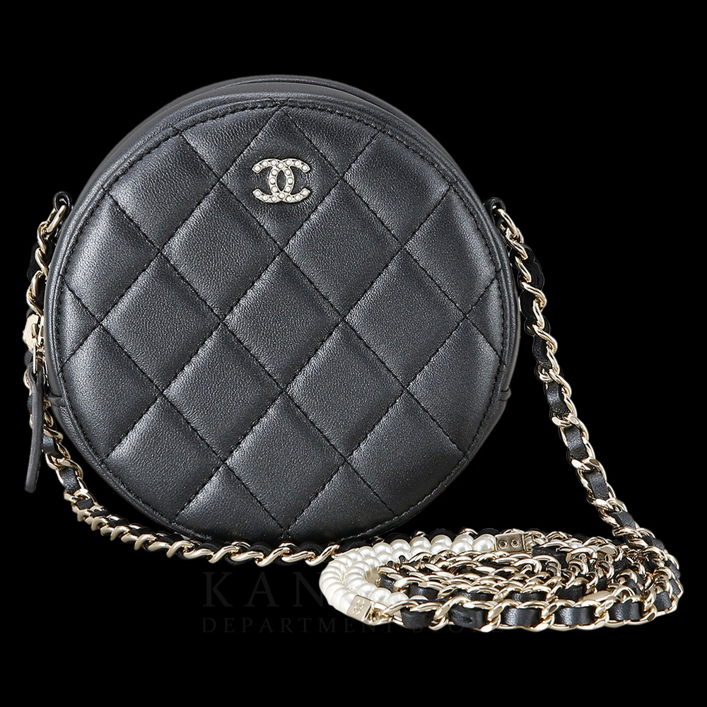 CHANEL(USED)샤넬 시즌 진주 스트랩 라운드 백