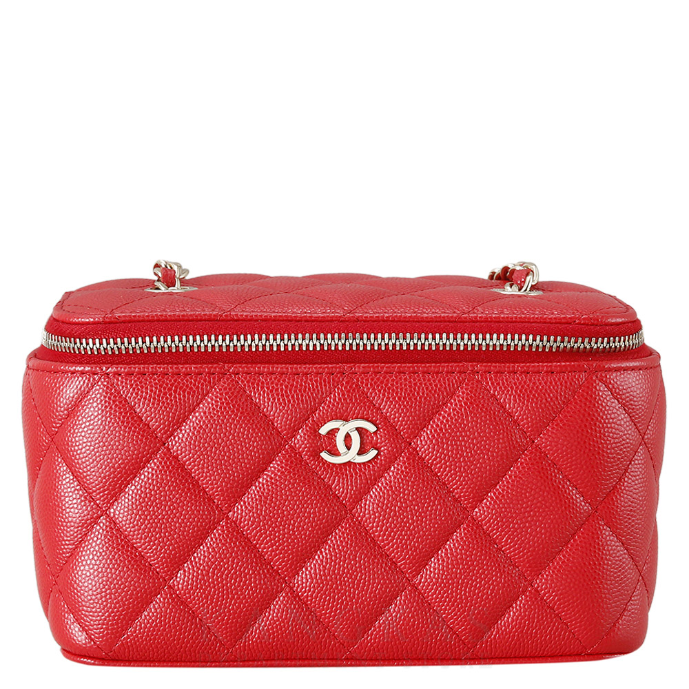 CHANEL(USED)샤넬 캐비어 직사각 베니티