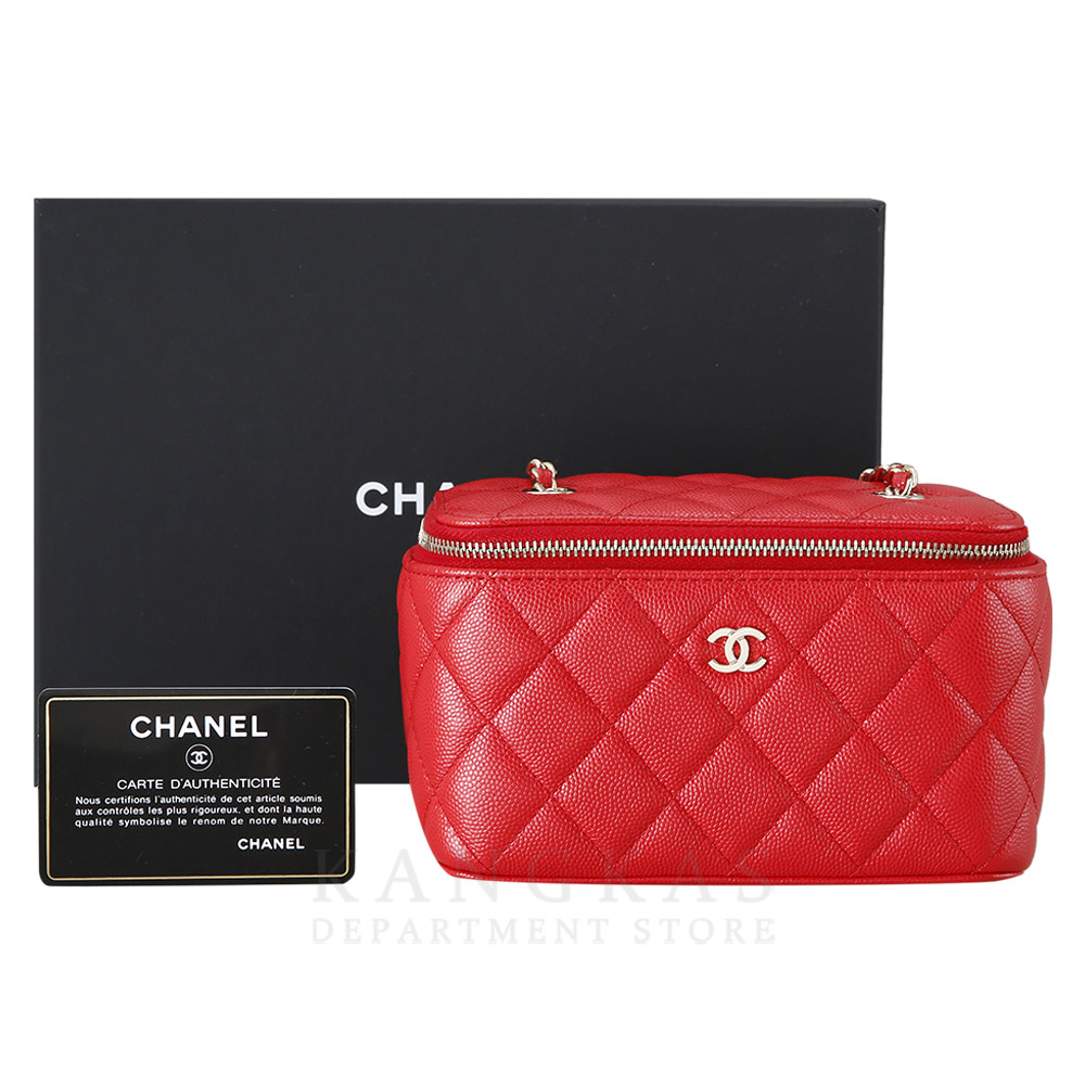 CHANEL(USED)샤넬 캐비어 직사각 베니티