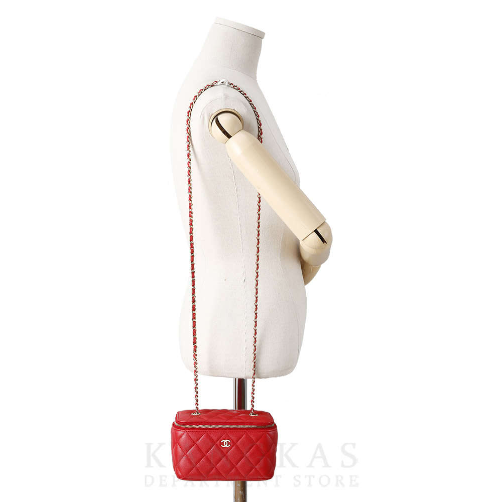CHANEL(USED)샤넬 캐비어 직사각 베니티