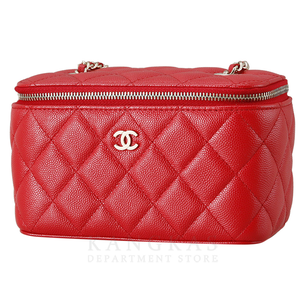 CHANEL(USED)샤넬 캐비어 직사각 베니티