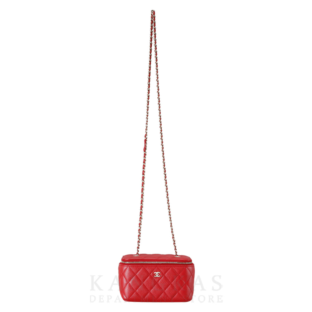 CHANEL(USED)샤넬 캐비어 직사각 베니티