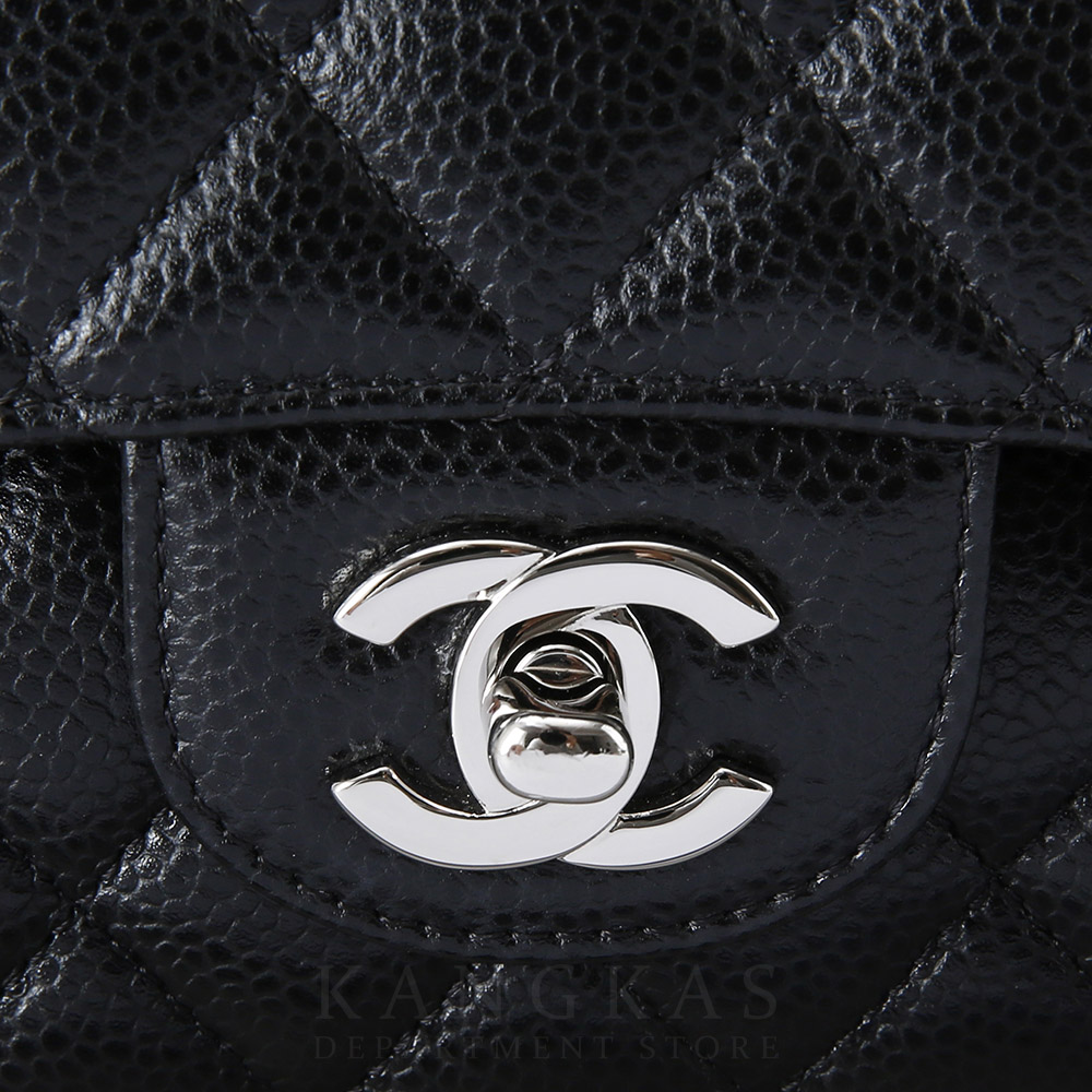 CHANEL(USED)샤넬 클래식 캐비어 미듐 은장