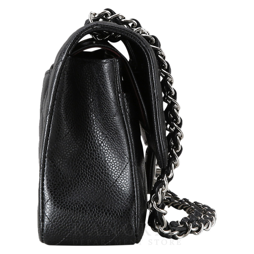 CHANEL(USED)샤넬 클래식 캐비어 미듐 은장