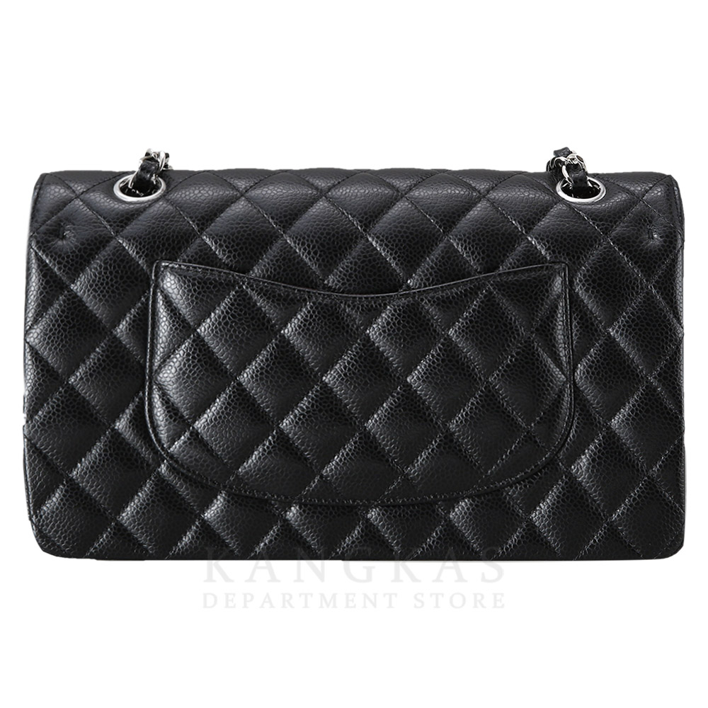 CHANEL(USED)샤넬 클래식 캐비어 미듐 은장