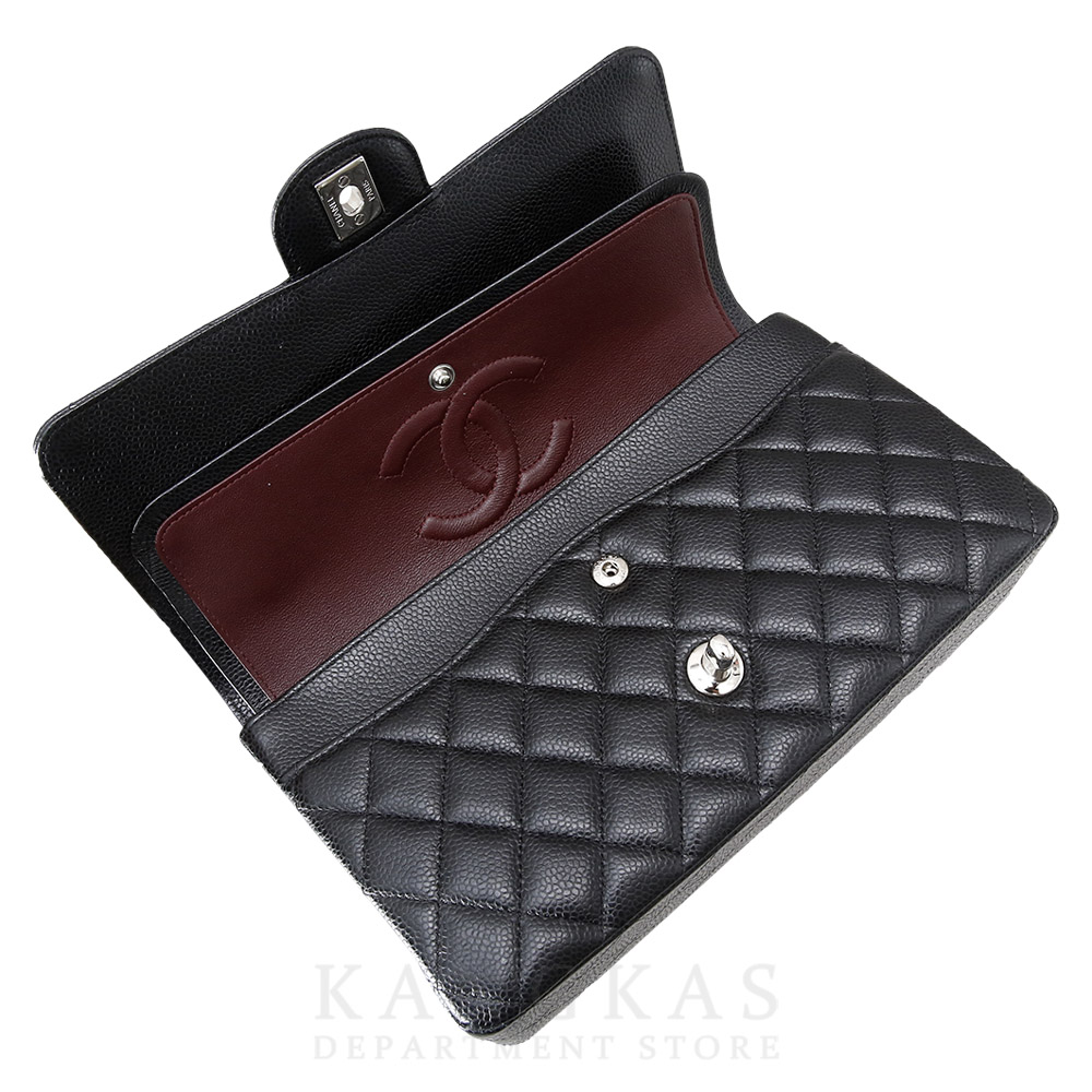 CHANEL(USED)샤넬 클래식 캐비어 미듐 은장