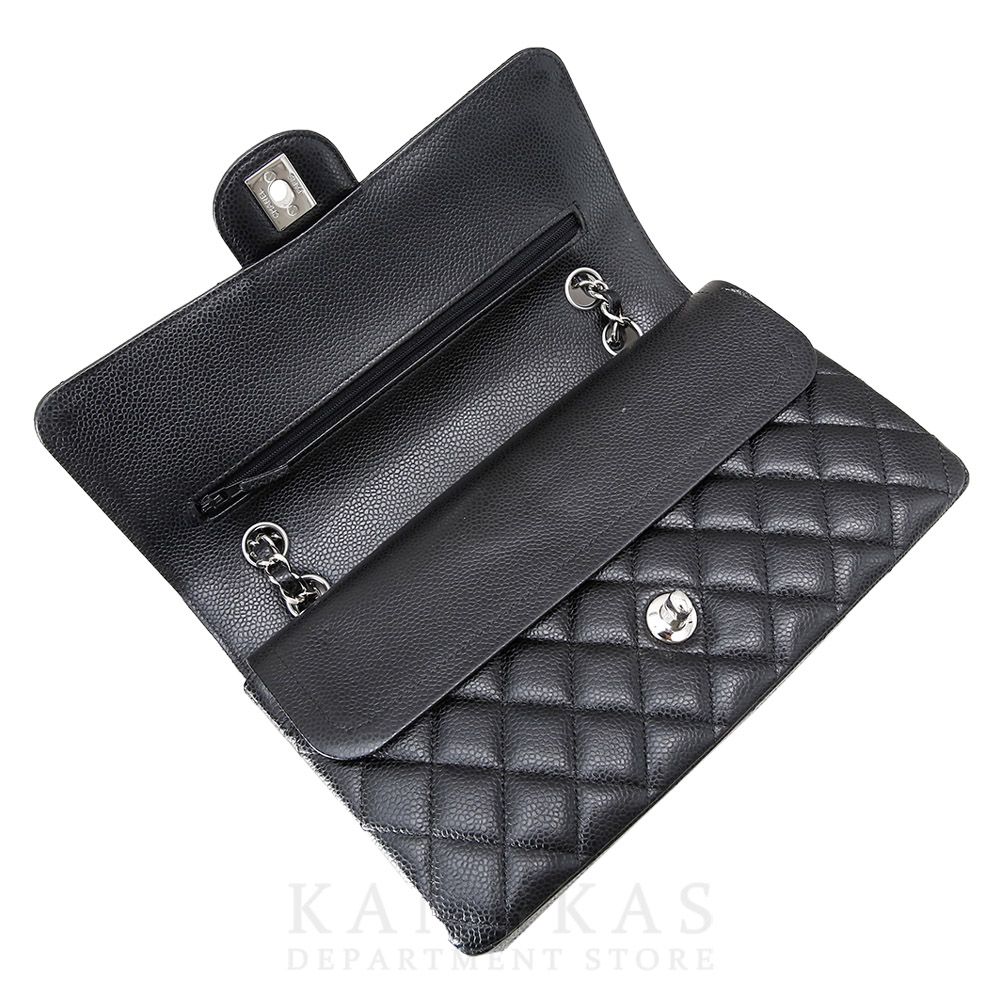 CHANEL(USED)샤넬 클래식 캐비어 미듐 은장
