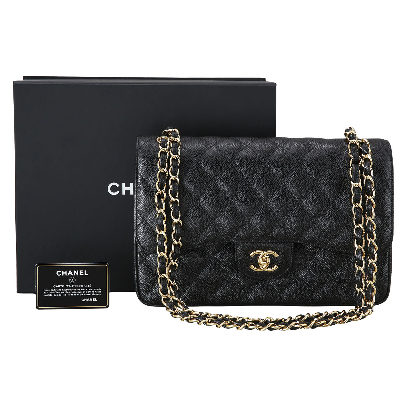 CHANEL(USED)샤넬 캐비어 클래식 라지 플랩백