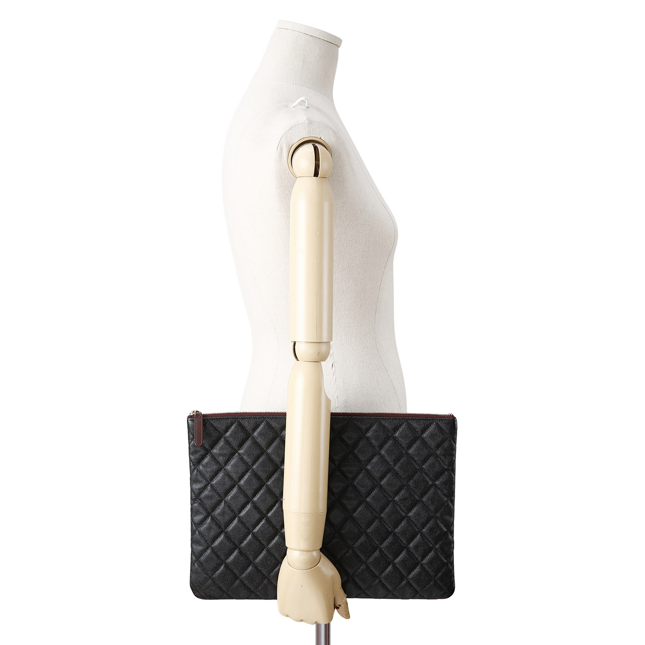 CHANEL(USED)샤넬 캐비어 클래식 라지 클러치
