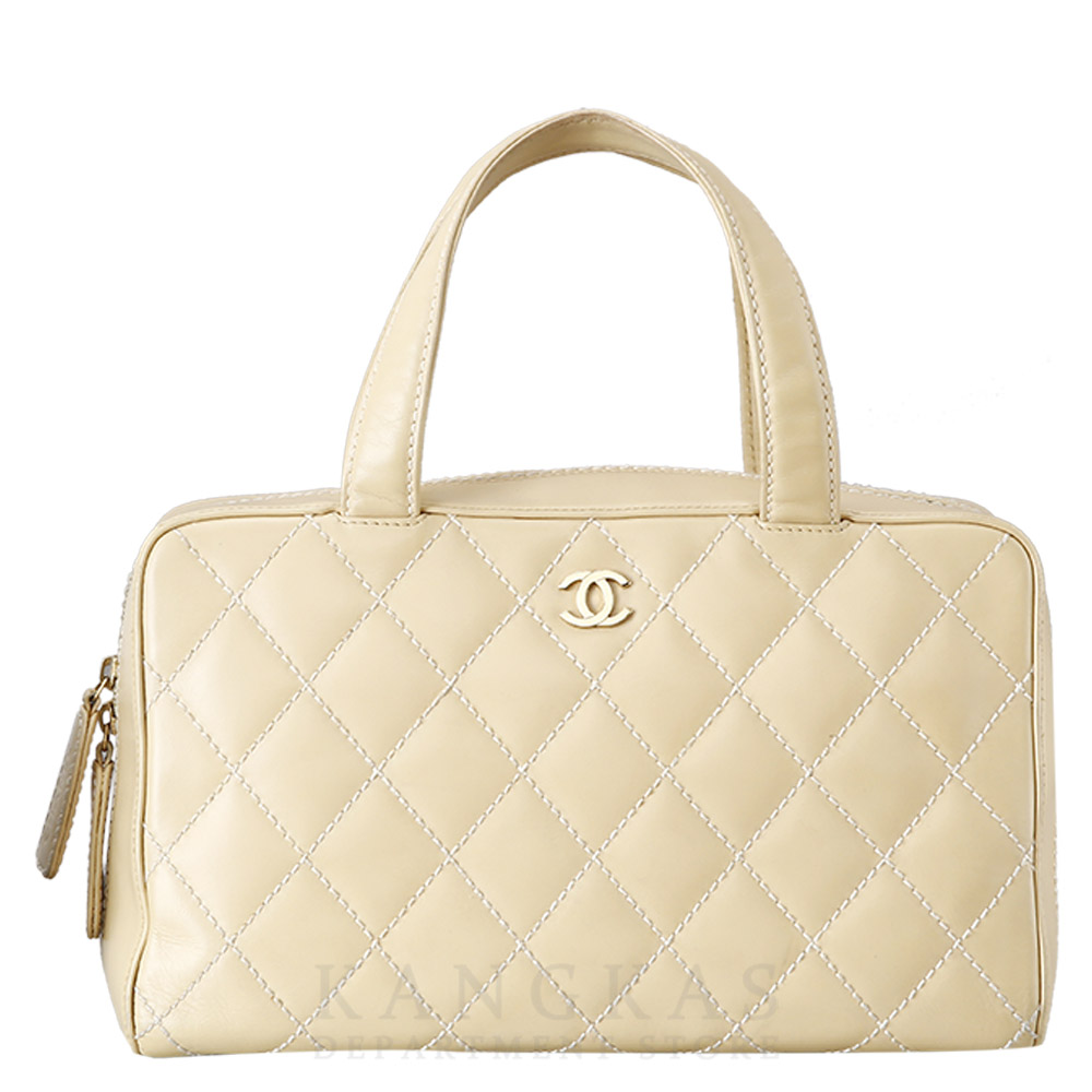 CHANEL(USED)샤넬 스티치 레더 토트백