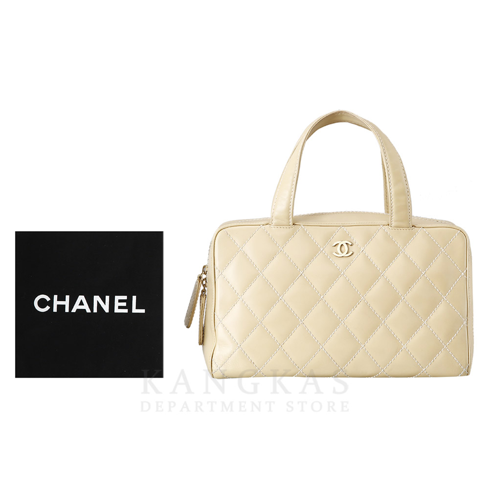 CHANEL(USED)샤넬 스티치 레더 토트백