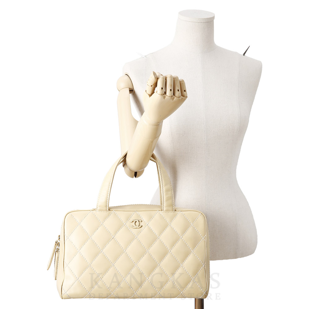 CHANEL(USED)샤넬 스티치 레더 토트백