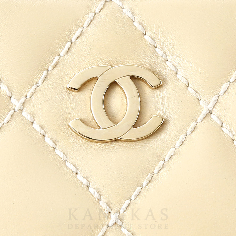 CHANEL(USED)샤넬 스티치 레더 토트백