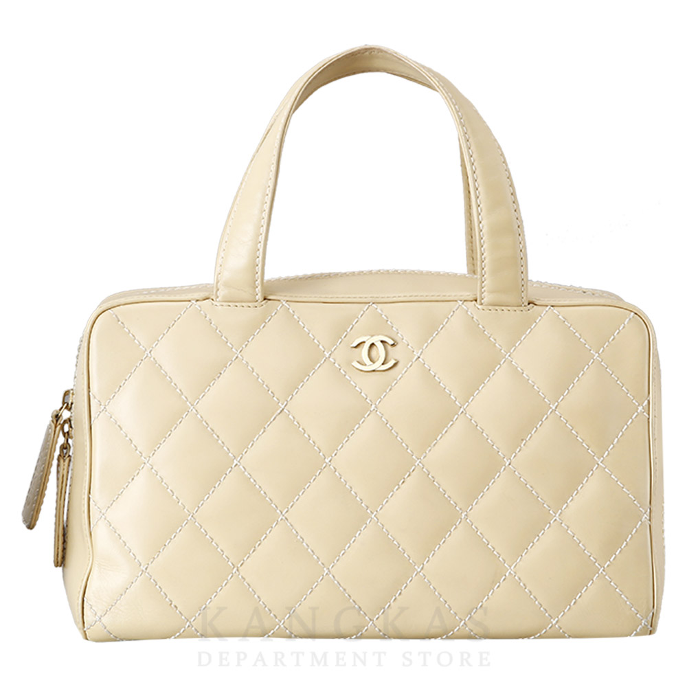 CHANEL(USED)샤넬 스티치 레더 토트백